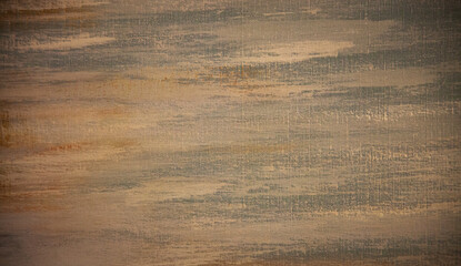warm blue, grey and brown colors in textured background, painted on canvas