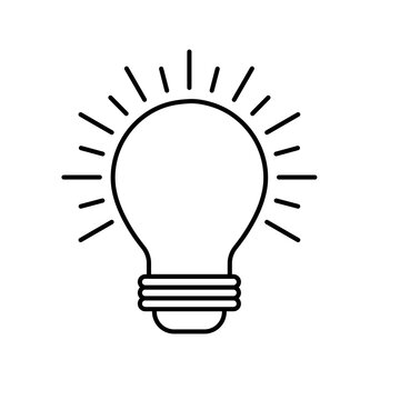 Idea Vector Icon. light bulb icon flat design vector illustration