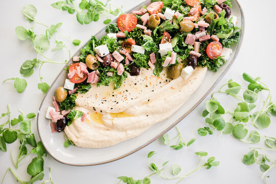 Healthy Hummus Salad 