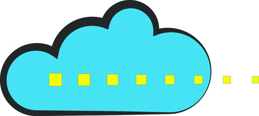 Symbol of the cloud for cloud computers and cloud storage