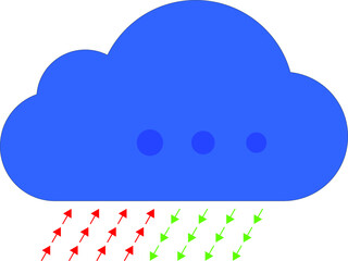 Symbol of the cloud for cloud computers and cloud storage