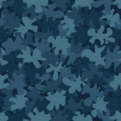 Camouflage pattern background. Classic clothing style masking camo repeat print © Andrew