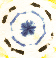 Ikat Hippie Spiral Painting.  Pink Dyed Cool