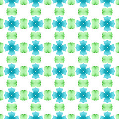 Tropical seamless pattern.  Green enchanting boho