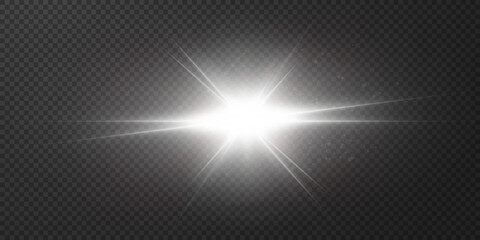 Abstract transparent sunlight special lens flare light effect. Vector blur in motion glow glare.  Light star white png. Light sun white png. Light flash white png. vector illustrator.