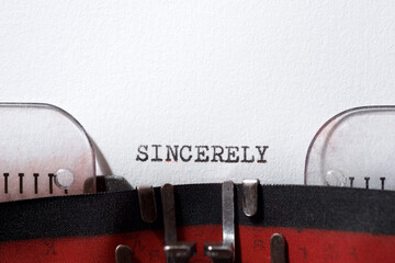 Sincerely concept view