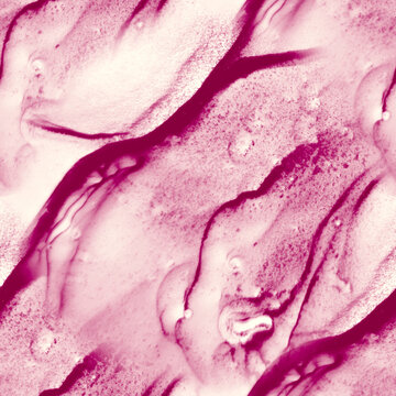 Alcohol Ink Pink Seamless Background. Paint