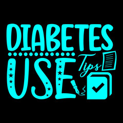 Diabetes tips use notebook t-shirt printable svg design