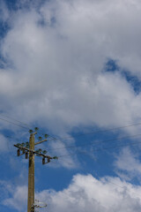 energie electricité cable fil electrique ciel 