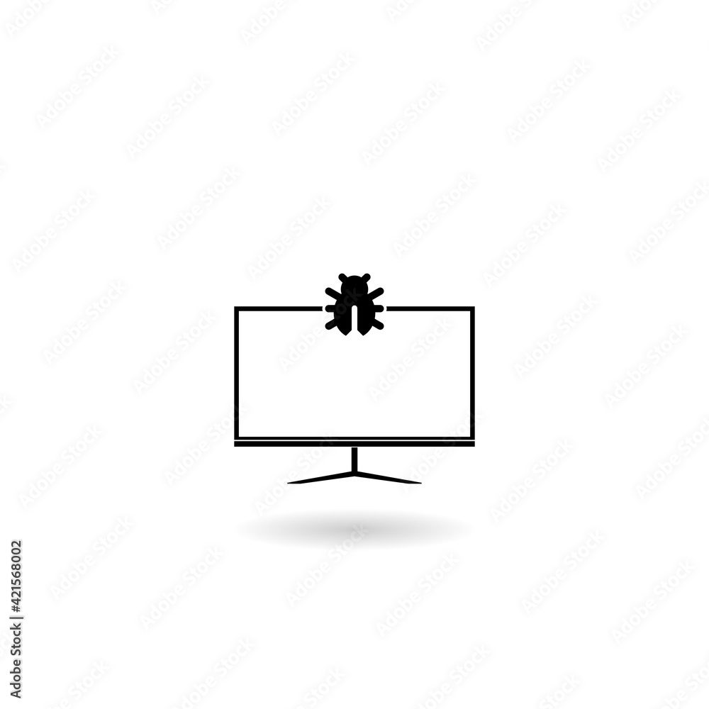Poster system bug on monitor icon with shadow