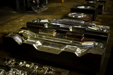High precision die mold for casting automotive aluminium parts make with iron metal steel by lathe...
