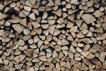 firewood pattern, firewood texture, pile of dry chopped fire wood background