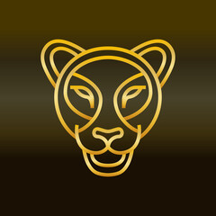 Tiger face logo design minimalist premium