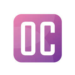 OC Letter Logo Design With Simple style