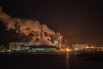 factory at night