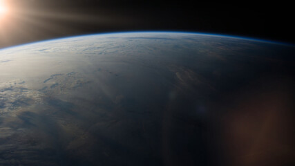 View of Earth planet in outer space. Elements of this image furnished by NASA.