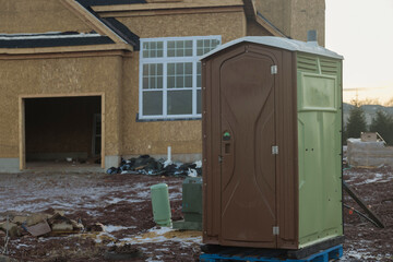 WC used in construction industry portable toilet cabin system.