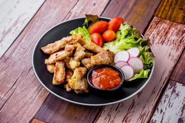 Deep fried dried pork