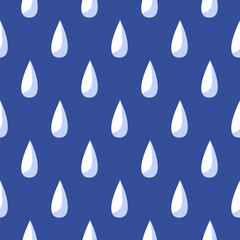 Colored raindrops seamless pattern.