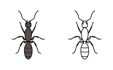 害虫 単体 アリ イラスト