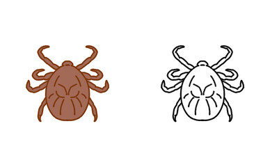 害虫 単体 マダニ イラスト