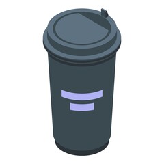 To go latte cup icon. Isometric of To go latte cup vector icon for web design isolated on white background