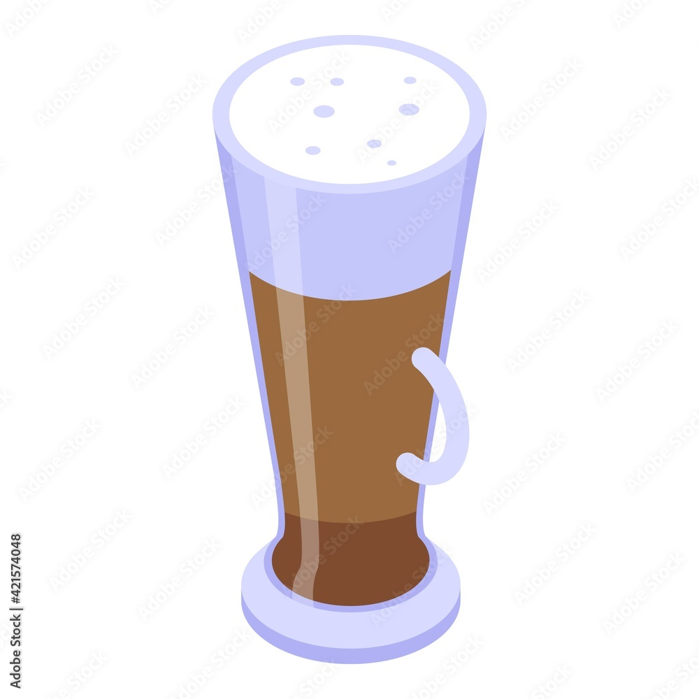 Poster latte spice cream icon. isometric of latte spice cream vector icon for web design isolated on white 
