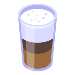 Latte break icon. Isometric of Latte break vector icon for web design isolated on white background