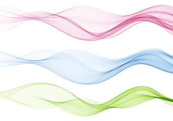 A set of transparent waves.Abstract colour background waves.