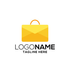 bag mail shop art logo design