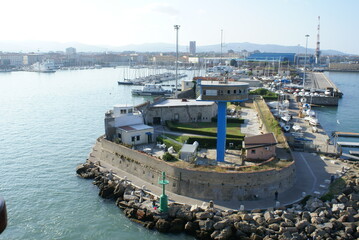 A view of the Port of Livorno in  Tuscany (Italy)
