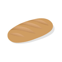 Flat illustration of baguette bread