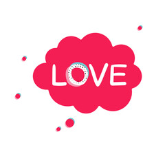 love bubble stock vector illustration