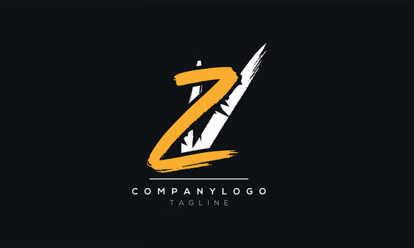 Abstract Letter Initial ZV VZ Vector Logo Design Template