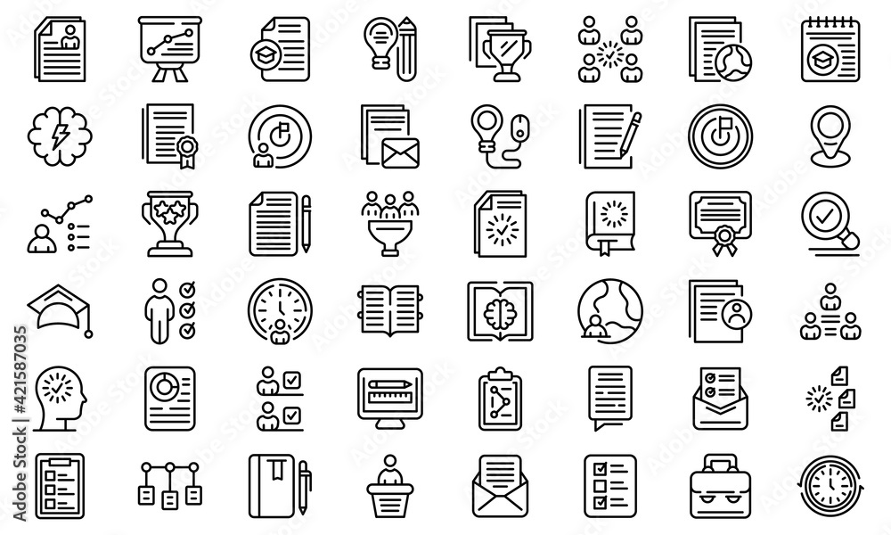 Poster education workflow icon. outline education workflow vector icon for web design isolated on white bac