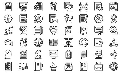 Education workflow icon. Outline education workflow vector icon for web design isolated on white background