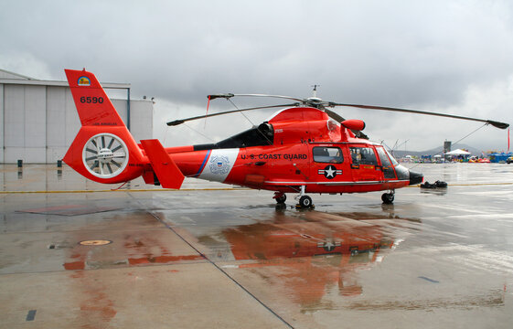 USCG Eurocopter AS-365N Dauphin Resque Helicopter At MCAS Miramar