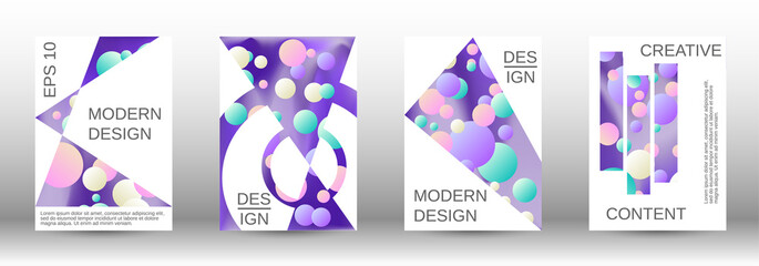 Future futuristic template with abstract balls for design.