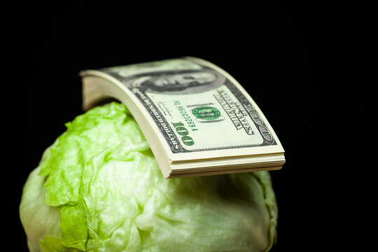 image of salad money dark background 
