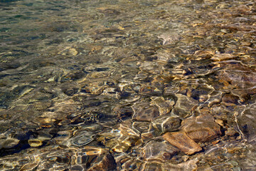 Clear water in Emerald Lake - Rocky Mountains National Park, Colorado