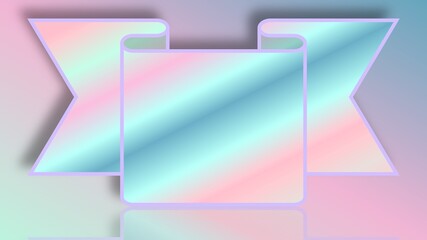 An abstract iridescent ribbon shape background image.