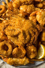 Homemade Deep Fried Seafood Platter