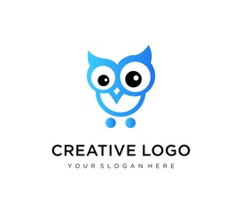 Simple modern owl logo template