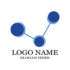 Molecule symbol logo template vector illustration design