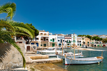 Fototapeta premium Traditional port area of Portocolom 2806