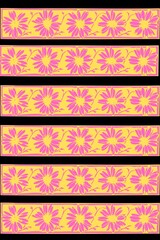 Horizontal flowers series vector background