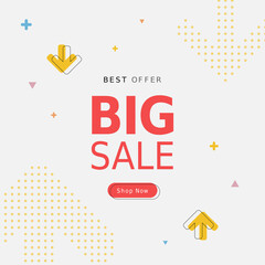 Big sale banner with sample text