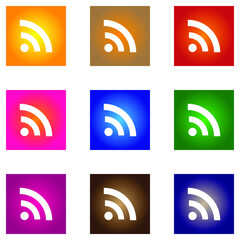 RSS icon vector illustration