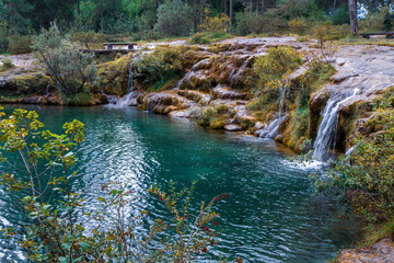 The thermal area of Lagole in the Belluno Dolomites