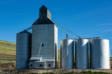Palouse, Washington State, USA, grain silo and barns © Danita Delimont